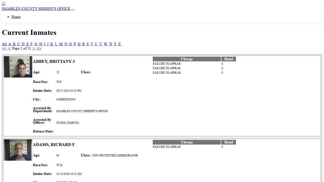 Inmates - ISOMS Portal