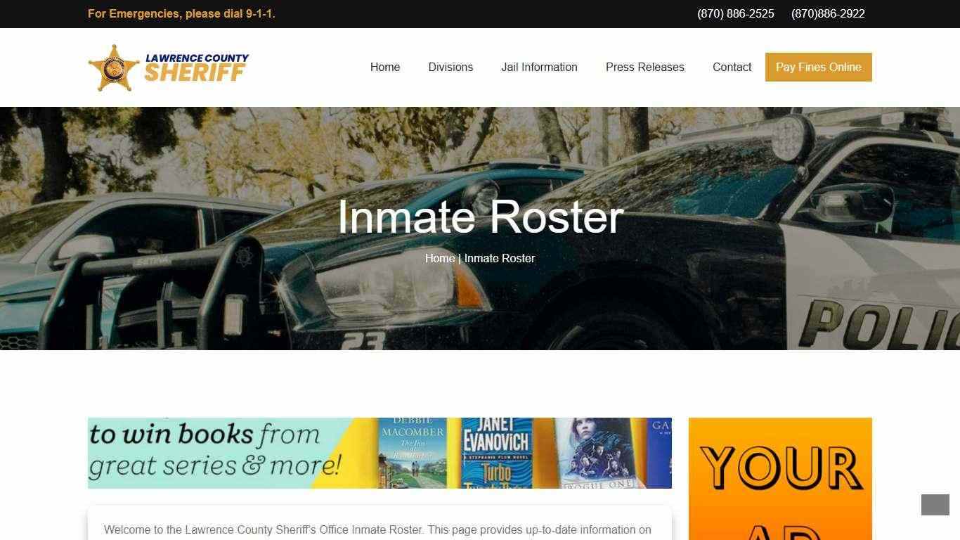 Inmate Roster › Lawrence County Sheriff’s Office